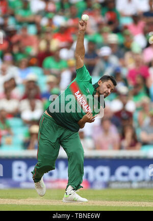 Der Bangladesh Mashrafe Mortaza während des ICC Cricket World Cup Gruppenspieles im Oval, London. Stockfoto