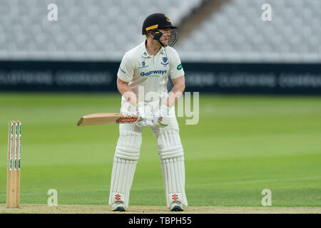 London, Großbritannien. 02Th Jun, 2019. Während Specsavers County Championship Match zwischen Middlesex vs Sussex an der Lords Cricket Ground am Sonntag, Juni 02, 2019 in London, England. (Nur redaktionelle Nutzung, eine Lizenz für die gewerbliche Nutzung erforderlich. Keine Verwendung in Wetten, Spiele oder einer einzelnen Verein/Liga/player Publikationen.) Credit: Taka G Wu/Alamy leben Nachrichten Stockfoto