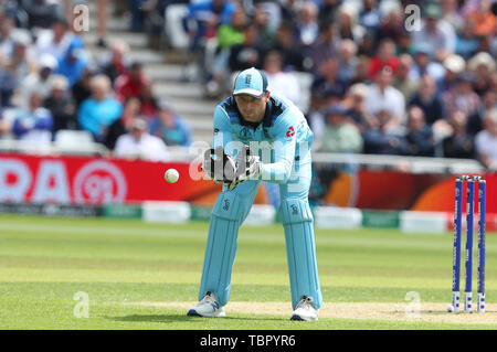 NOTTINGHAM, ENGLAND. 03. JUNI 2019: wicketkeeper Jos Buttler von England während des England V Pakistan, ICC Cricket World Cup Match, an der Trent Brücke, Nottingham, England. Credit: Cal Sport Media/Alamy leben Nachrichten Stockfoto