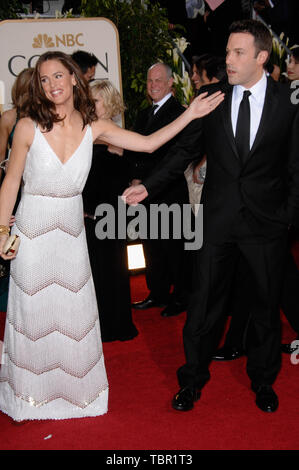 LOS ANGELES, Ca. Januar 15, 2007: Ben Affleck & Jennifer Garner an der 64. jährlichen Golden Globe Awards im Beverly Hilton Hotel. © 2007 Paul Smith/Featureflash Stockfoto