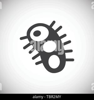Mikrobe Symbol auf Hintergrund für Grafik- und Webdesign. Einfache Abbildung. Internet Konzept Symbol für Website Taste oder mobile App. Stock Vektor