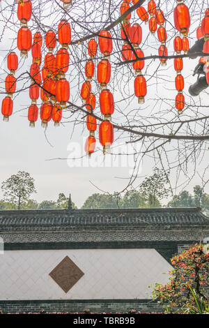 Antike Architektur von Du Fu Caotang in Chengdu, China Stockfoto