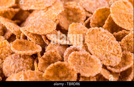 Cornflakes (Nahaufnahme) als Hintergrundbild oder als Textur Stockfoto