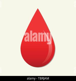 Rote Blutstropfen Vektor symbol Abbildung Stock Vektor