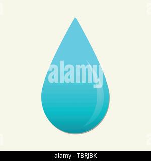 Blue Water Drop Vektor symbol Abbildung Stock Vektor