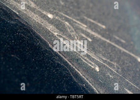 Desert sand verschmutzt Auto Glas Fenster Detail Stockfoto
