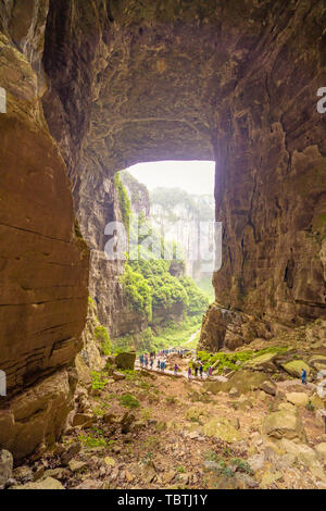 Tiankeng Sanqiao Scenic Area in Wulong County, Provinz Sichuan, China Stockfoto