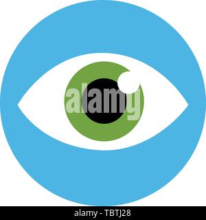 Vector Eye Symbol auf weißem Hintergrund Stock Vektor
