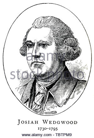 Josiah Wedgwood Porträt, 1730 - 1795, war ein englischer Potter und Gründer der Keramik Handel Stockfoto