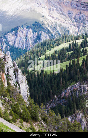 Grand Canyon Landschaft des Baoqian Gar-Tempel, Qinghai Stockfoto