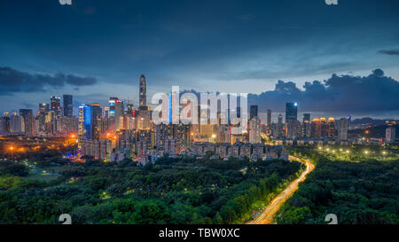 Nacht Blick in Shenzhen Stockfoto