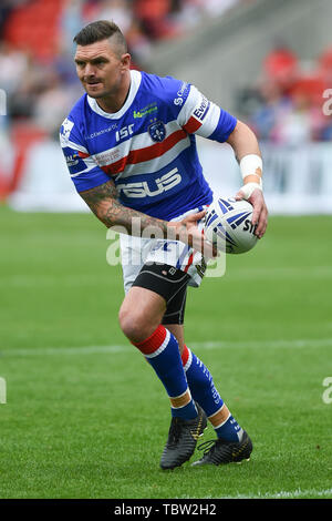 St. Helens, Großbritannien, 1. 6. 2019. 01. Juni 2019. Völlig Gottlosen Stadion, St. Helens, England; Rugby League Coral Challenge Cup, St. Helens vs Wakefield Trinity; Danny Brough von Wakefield Trinity. Dean Williams/RugbyPixUK Stockfoto