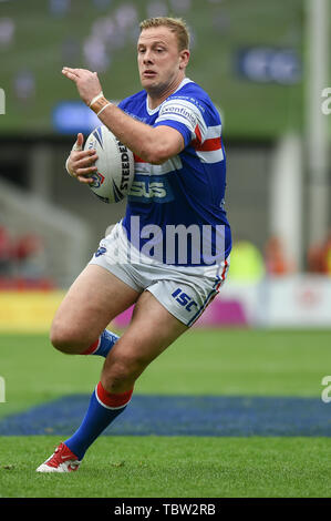 St. Helens, Großbritannien, 1. 6. 2019. 01. Juni 2019. Völlig Gottlosen Stadion, St. Helens, England; Rugby League Coral Challenge Cup, St. Helens vs Wakefield Trinity; Craig Kopczak von Wakefield Trinity Dean Williams/RugbyPixUK Stockfoto