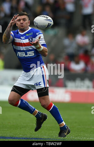 St. Helens, Großbritannien, 1. 6. 2019. 01. Juni 2019. Völlig Gottlosen Stadion, St. Helens, England; Rugby League Coral Challenge Cup, St. Helens vs Wakefield Trinity; Danny Brough von Wakefield Trinity Dean Williams/RugbyPixUK Stockfoto