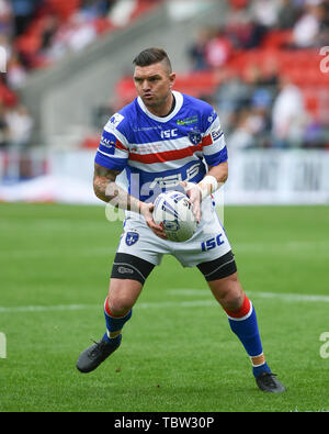 St. Helens, Großbritannien, 1. 6. 2019. 01. Juni 2019. Völlig Gottlosen Stadion, St. Helens, England; Rugby League Coral Challenge Cup, St. Helens vs Wakefield Trinity; Danny Brough von Wakefield Trinity. Dean Williams/RugbyPixUK Stockfoto