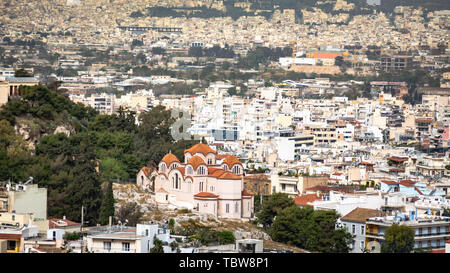Panoramablick auf Athen Stockfoto