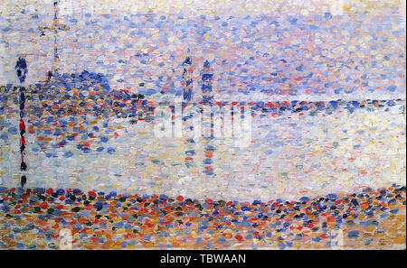 Georges Seurat - Studie Kanal Gravelines Abend 1890 Stockfoto