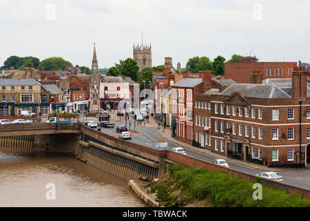 Der moorlandzone Marktstadt Wisbech auf dem Fluss Nene, Cambridgeshire, England Stockfoto