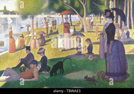 Georges Seurat - Sonntag auf der Insel La Grande Jatte 1884 Stockfoto