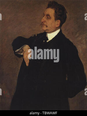 Valentin Serov - Porträt Vladimir Girshman 1911 Stockfoto