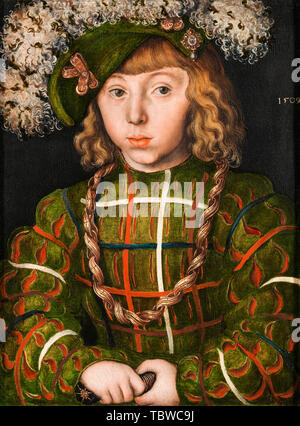 Lucas Cranach der Ältere, Johann Friedrich der Großmütige, Portrait Malerei, 1509 Stockfoto