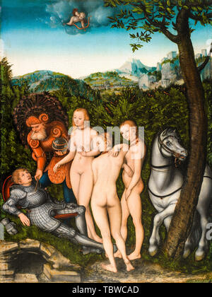 Lucas Cranach der Ältere, Die Urteil des Paris, (Kopenhagen), Malerei, 1527 Stockfoto