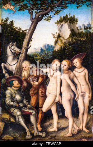 Lucas Cranach der Ältere, Die Urteil des Paris, (Deutschland), Malerei, 1530 Stockfoto