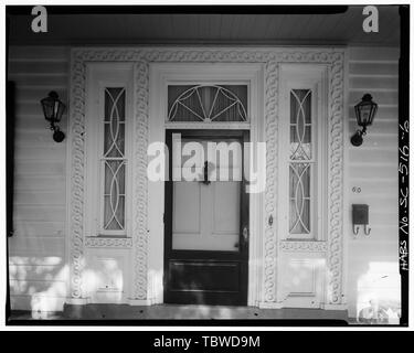 HAUPTEINGANG, SÜDLICH (VORNE) GELEGENE GAILLARDBENNETT House, 60 Montague Street, Charleston, Charleston County, SC Bayless, Charles N, Fotograf Stockfoto