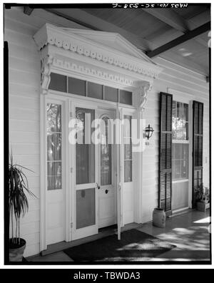 HAUPTEINGANG, SÜDLICHES (VORDERES) JAMES Rhett House, 303 Federal Street, Beaufort, Beaufort County, SC Stockfoto