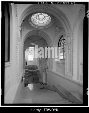 HAUPTGESCHOSS, TROPHÄENHALLE U.S. Naval Academy, Mahan, Maury and Sampson Halls, Annapolis, Anne Arundel County, MD Flagg, Ernest Pierce, John Mahan, Alfred Thayer Sampson, William Thomas Maury, Matthew Fontaine Lowe, John T., Fotograf Hnedak, John, Historiker Davis, Janet, Historiker Jandoli, Liz, Sender Stockfoto