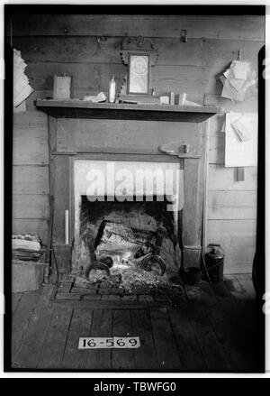 Historischer amerikanischer Gebäude Umfrage W. N. Manning, Fotograf, Dezember 13, 1934 MANTEL IN N.W. Zimmer NunnleyBowden Haus, State Route 95, Gordon, Houston County, AL Stockfoto