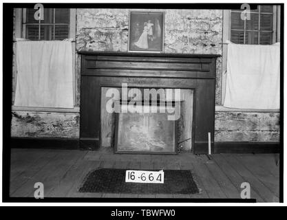 Historischer amerikanischer Gebäude Umfrage W. N. Manning, Fotograf, März 15, 1935, MANTEL IN S. ZIMMER OBEN Bradford House, 401 West Main Street, Wetumpka, Monroe County, AL Stockfoto