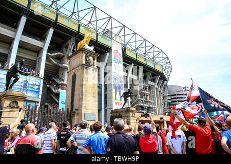 1. Juni 2019, Twickenham, Twickenham Stadium, England; Gallagher English Premiership Play-Off Finale 2019, Exeter Chiefs vs Sarazenen; Twickenham Stadium vor der endgültigen Gutschrift: Georgie Kerr/News Bilder Stockfoto