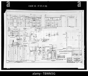 Verschiedene ARCHITEKTONISCHE DETAILS UND ABSCHNITTE DER REMOTE ANALYTISCHE FACILITY (CPP 627). INL ZEICHNUNG NUMMER 200062700098105632. Alternative ID Nummer 4272814135. Idaho National Engineering Laboratory, Idaho chemische Verarbeitungsanlage, Wiederaufarbeitungsanlagen für komplexe, Scoville, Butte County, ID Stockfoto