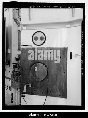 MTR INNENRAUM, TRA603, REAKTOR STOCK. DETAIL DER REAKTOR TEST ÖFFNUNG IM WESTEN. Kamera nach Nordosten. INL NEGATIVE Nr. HD 4621. Mike Crane, Fotograf, 22005 Idaho National Engineering Laboratory, Test Reactor, Materialien und Technik Test Reaktoren, Scoville, Butte County, ID Stockfoto