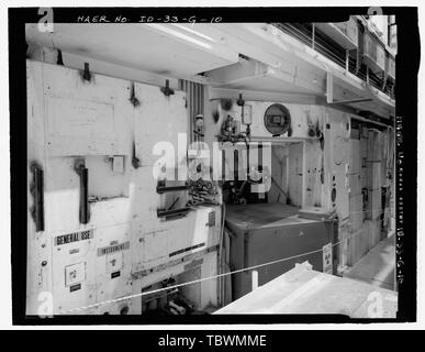 MTR INNENRAUM, TRA603, REAKTOR STOCK. DETAIL DES REAKTORS SÜDWAND. Kamera nach Nordwesten. INL NEGATIVE Nr. HD 4611. Mike Crane, Fotograf, 22005 Idaho National Engineering Laboratory, Test Reactor, Materialien und Technik Test Reaktoren, Scoville, Butte County, ID Stockfoto