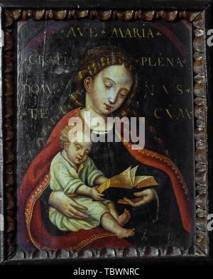 Virgen María con el Niño, siglo XVI. Stockfoto