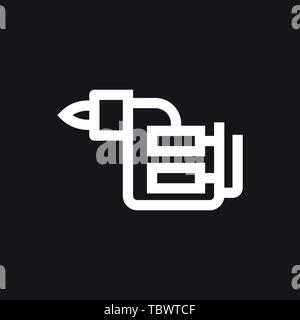 Tattoo Maschine Symbol vektor Symbol Stock Vektor