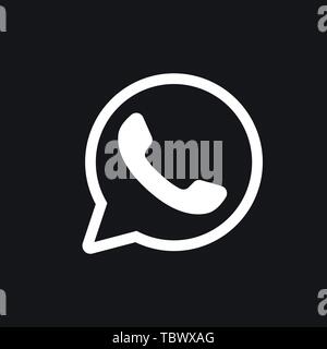 Telefon Symbol, Whatsapp Symbol vektor Symbol Stock Vektor