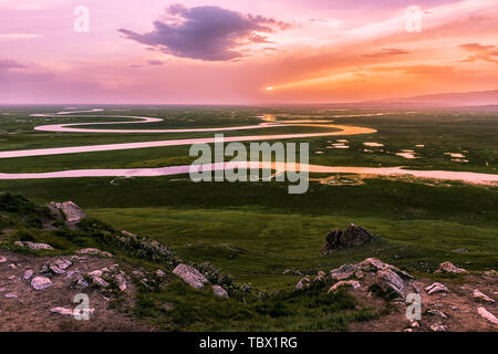 Juni Tag in Yili, Xinjiang Stockfoto