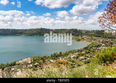 Castel Gandolfo Stadt von Albano See, Sommer Residenz des Papstes, Italien Stockfoto