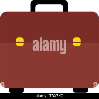 Aktenmappe Wohnung isoliert auf weißem Hintergrund Vector Illustration Stock Vektor