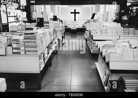 Auf dem Weg traf ich die schönste Buchhandlung, Jiangsu und Zhejiang. Stockfoto