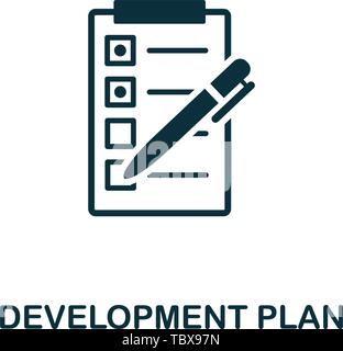 Symbol für Entwicklungsplan. Kreatives Element Design aus Programmierer Icons Sammlung. Pixel Perfect Development Plan Symbol für Web-Design, Apps, Software Stock Vektor