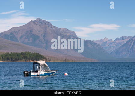 LAKE MCDONALD, Montana/USA - 20. SEPTEMBER: Blick auf Lake McDonald in Montana am 20. September 2013 Stockfoto