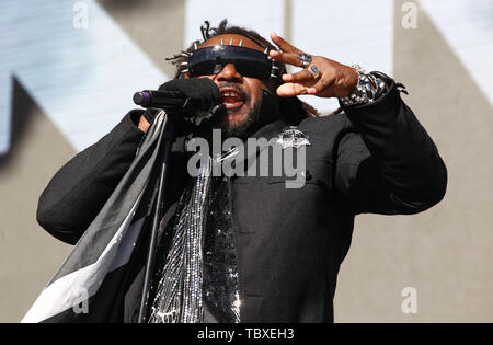 20170628 BRÅVALLA onsdagen Bråvalla Festival 2017. Bilden: Skindred. Bild Jeppe Gustafsson Stockfoto