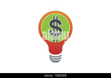 Geld Idee Logo Vektor Symbol Design Illustration Stock Vektor