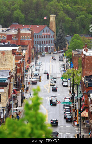 Die Hauptstraße von historischen Stillwater Auf der St. Croix River. der Geburtsort von Minnesota. Washington County. Minnesota. USA Stockfoto