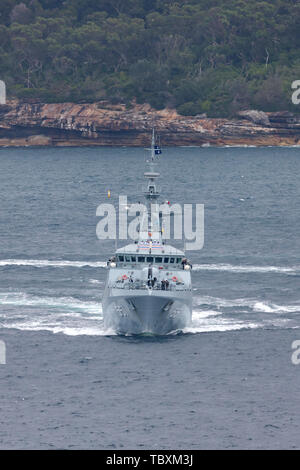 HTMS Krabi (OPV-1382) Offshore patrol Vessel (OPV) der Royal Thai Navy Abfahrt Sydney Hafen. Stockfoto