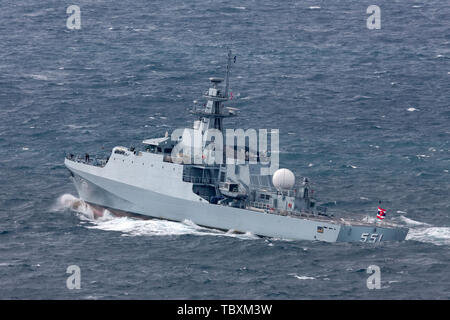 HTMS Krabi (OPV-1382) Offshore patrol Vessel (OPV) der Royal Thai Navy Abfahrt Sydney Hafen. Stockfoto